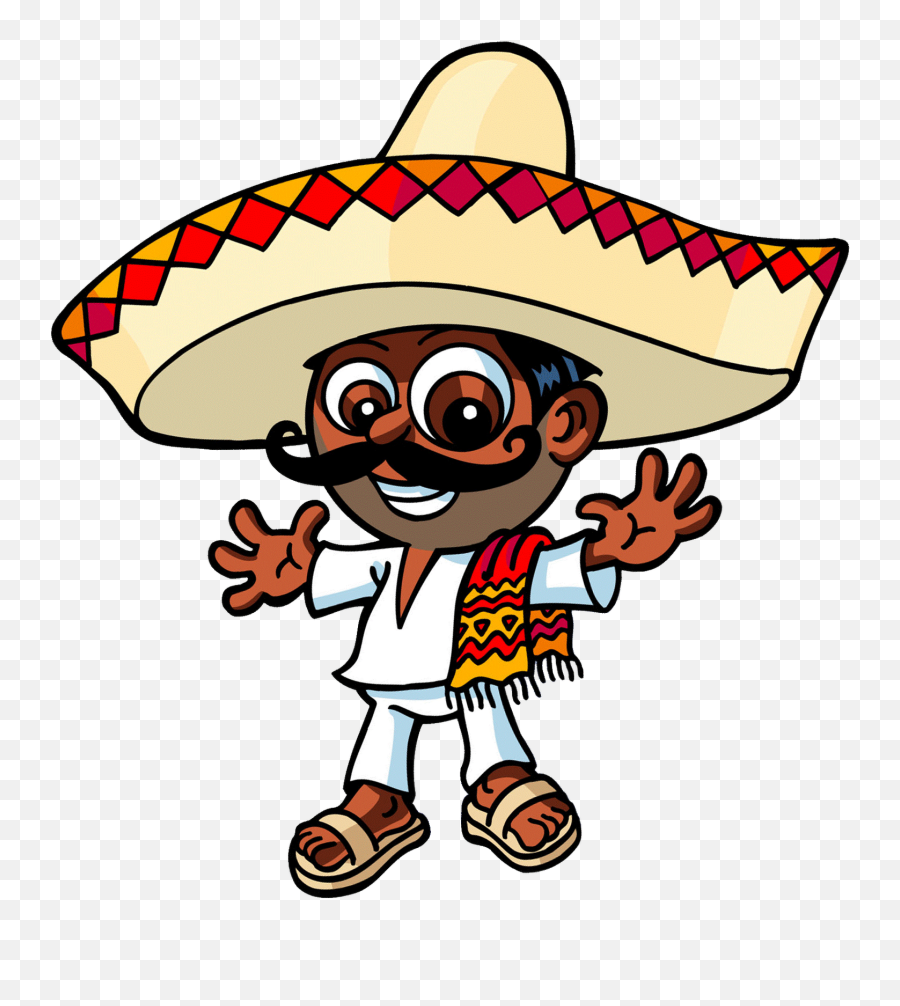Mexican Stereotype With Sombrero And Emoji,Mexican Emoticon