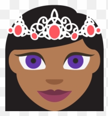 Medium Dark Skin Tone Emoji Emoticon - Dark Skin Women Emojis,Princess Emoticon