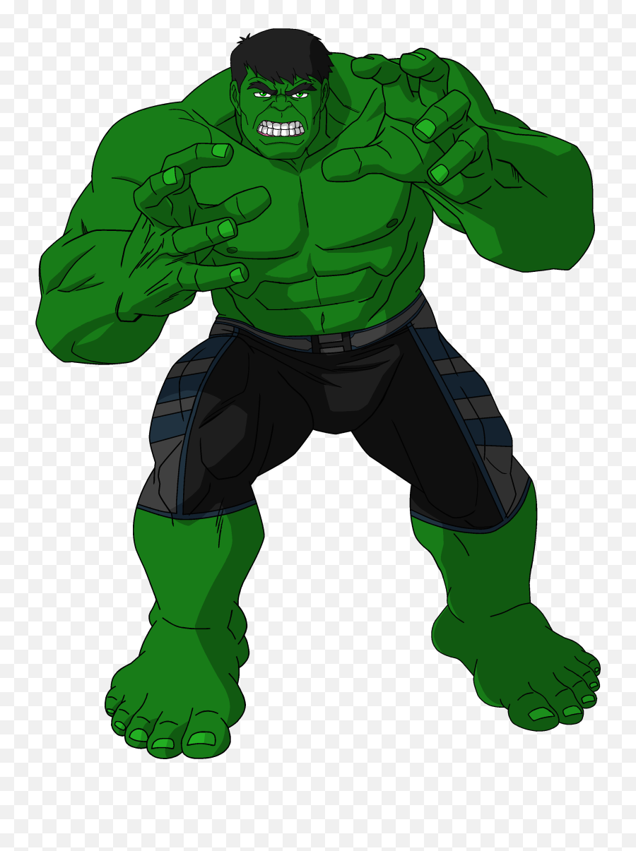 Hulk Cartoon Clipart - Hulk Png Cartoon Emoji,Hulk Emoji