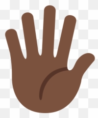 Hand With Fingers Splayed Emoji With Dark Skin Tone Meaning - Sign,Emoji Finger