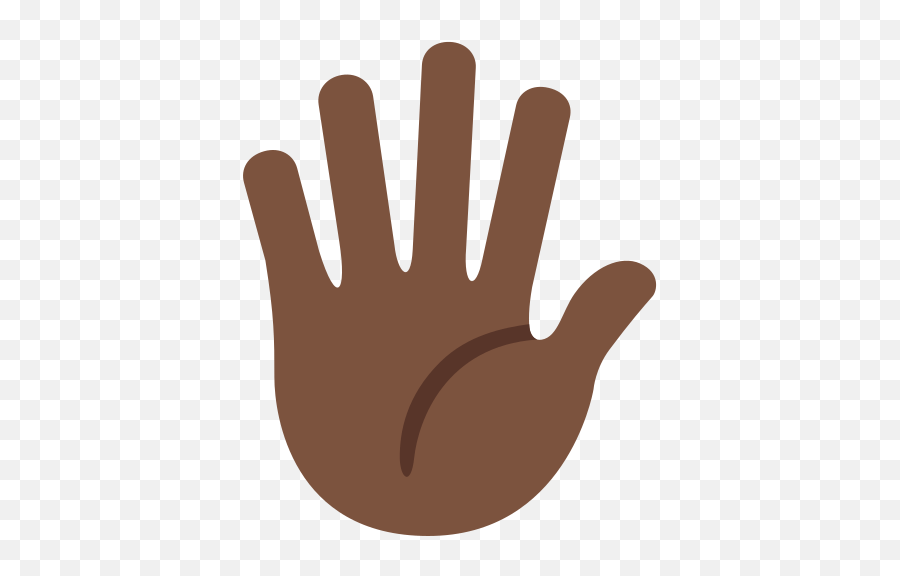 Hand With Fingers Splayed Emoji With Dark Skin Tone Meaning - Sign,Emoji Finger