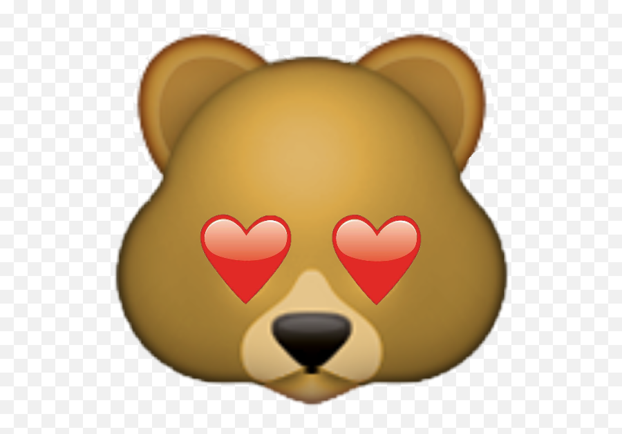 Polar Bear Emoji Png Hd Png Download - Bear With Heart Eyes Emoji,Polar Bear Emoji