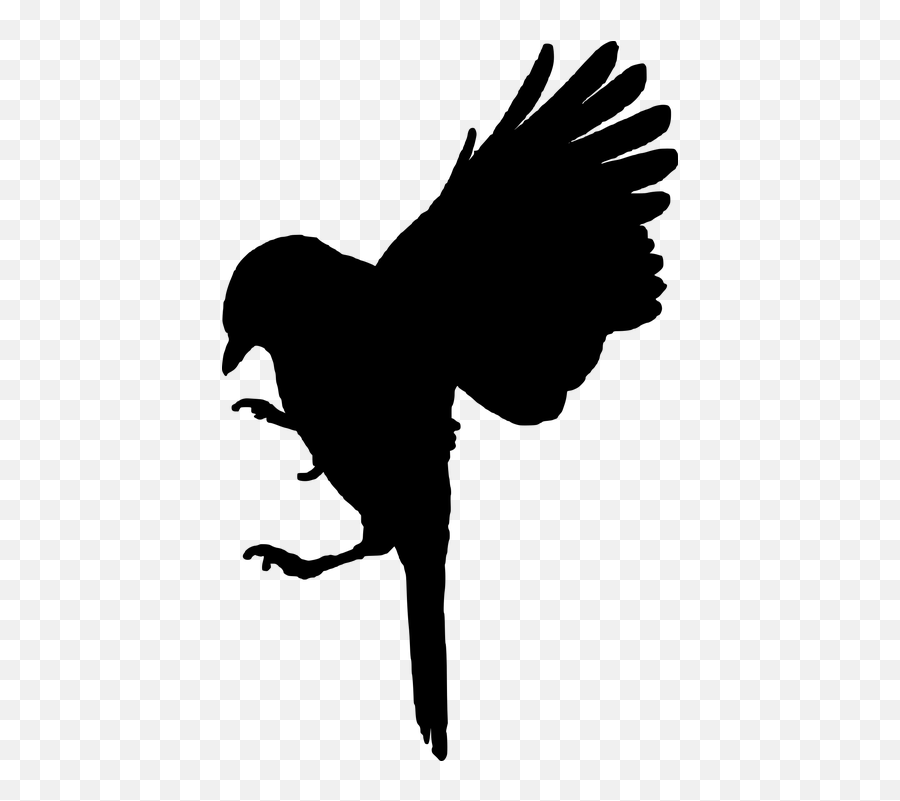Free Out Silhouette Vectors - Songbird Silhouette Flying Emoji,I Don't Care Emoji