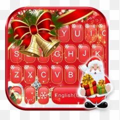Red Christmas1 Keyboard Theme - Santa Claus Emoji