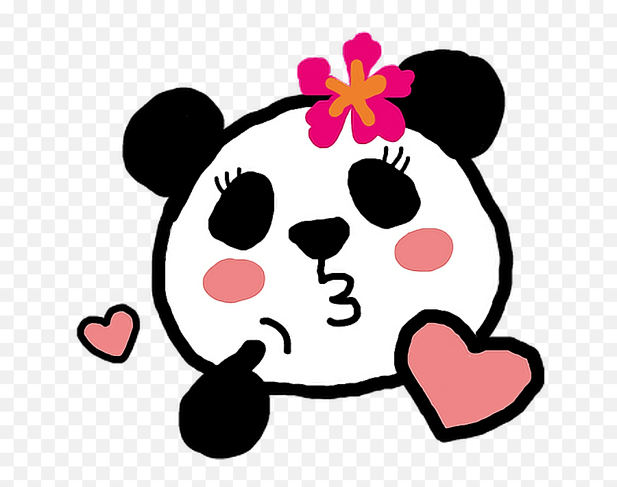 Panda Kiss Emoji Heart - Sticker By Loved By A Portable Network Graphics,Cat Kiss Emoji