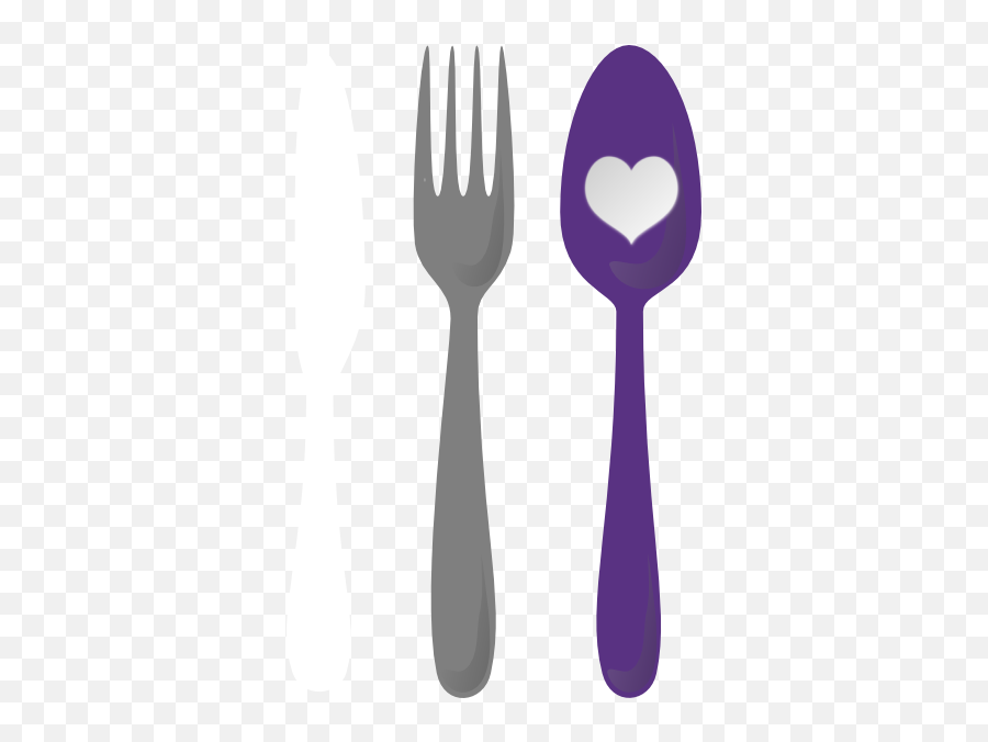 Spoon Fork Cutlery Heart Clip Art At - Heart Spoon Clipart Emoji,Silverware Emoji