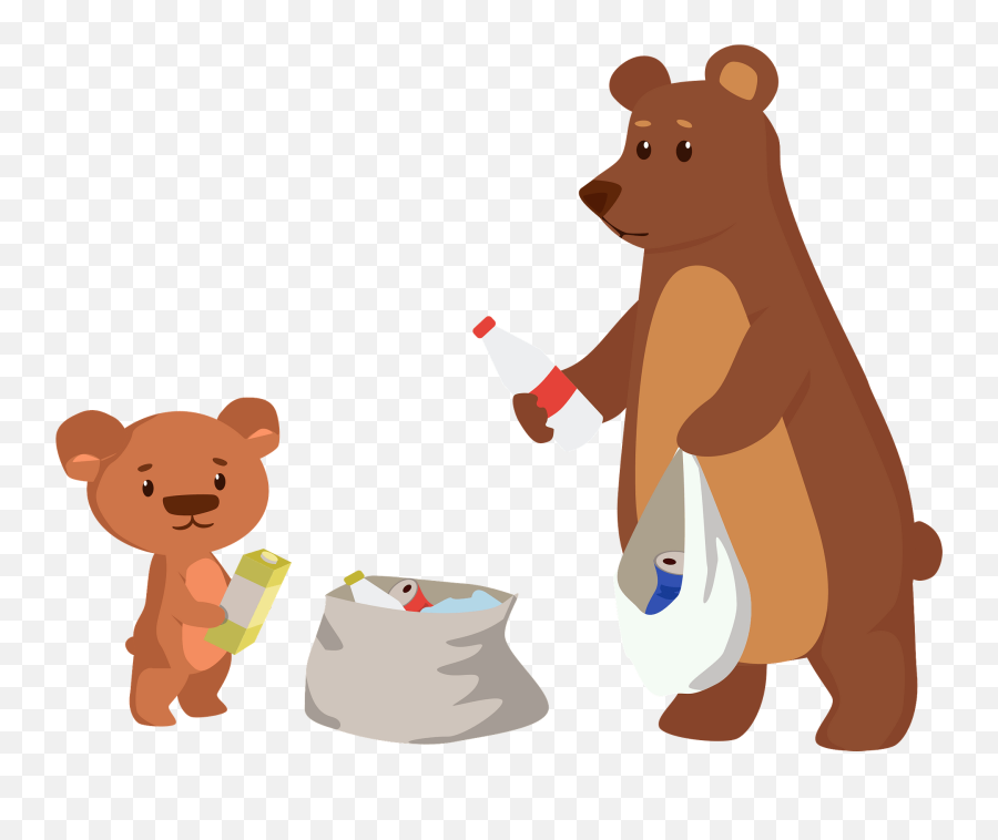 Bears Cleaning Up Clipart - Cleaning Bear Clip Art Emoji,Clean Up Emoji