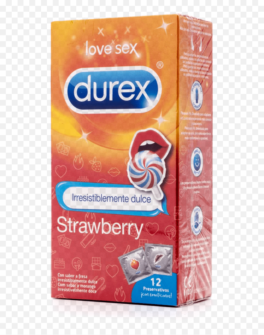 Durex Emoji Strawberry 12 Preservativos - Durex,Strawberry Emoji