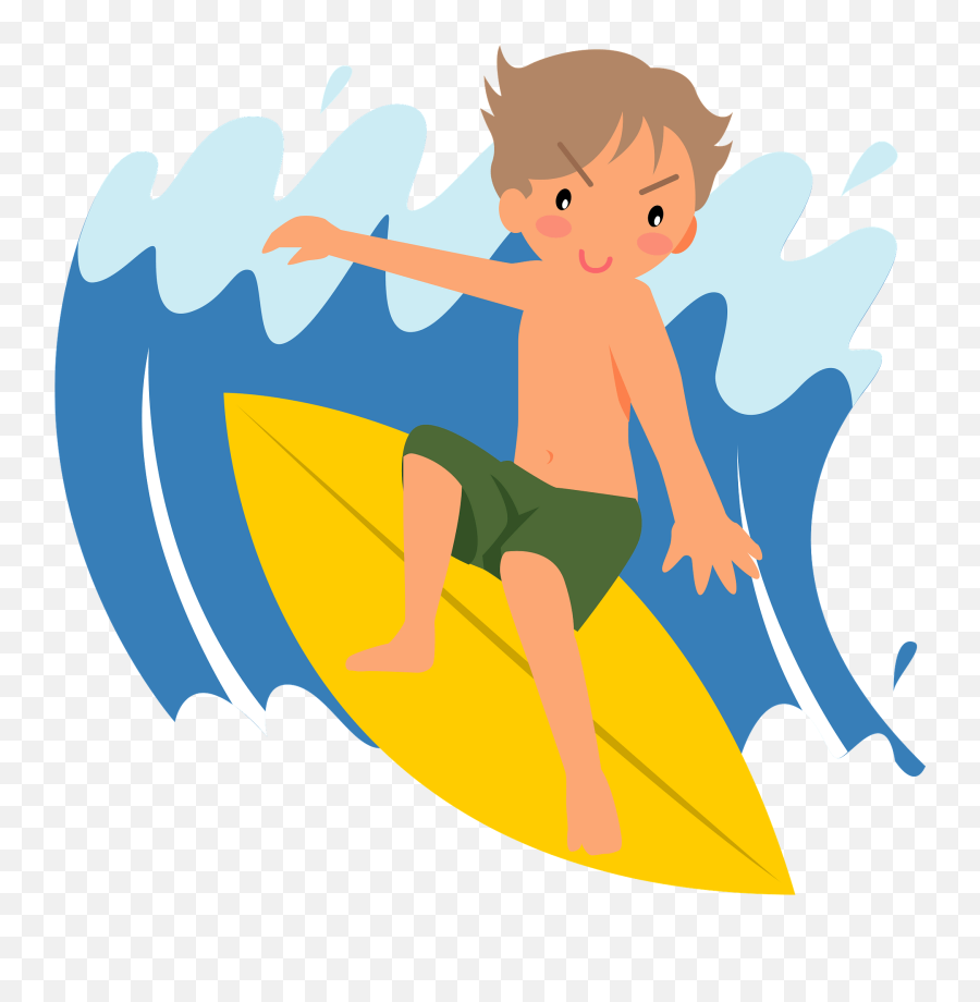 Surfer Is Surfing Clipart - Surfer Cliparts Png Emoji,Surf Emoji