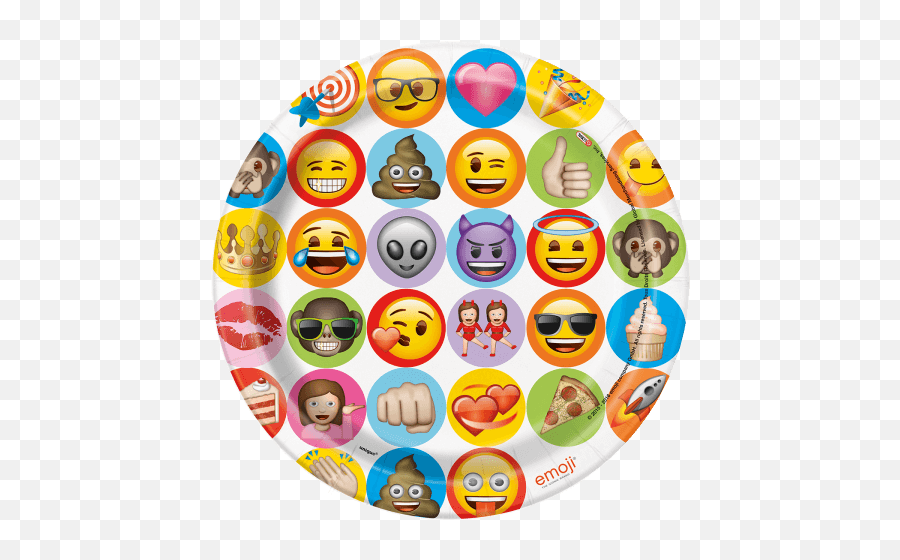 Emoji Paper Plates - Platos De Emojis,Emoji Plates