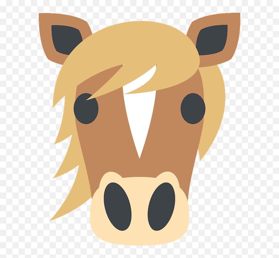 Horse Face Emoji Clipart - Horse Face Clipart Png,Horse Emoticon