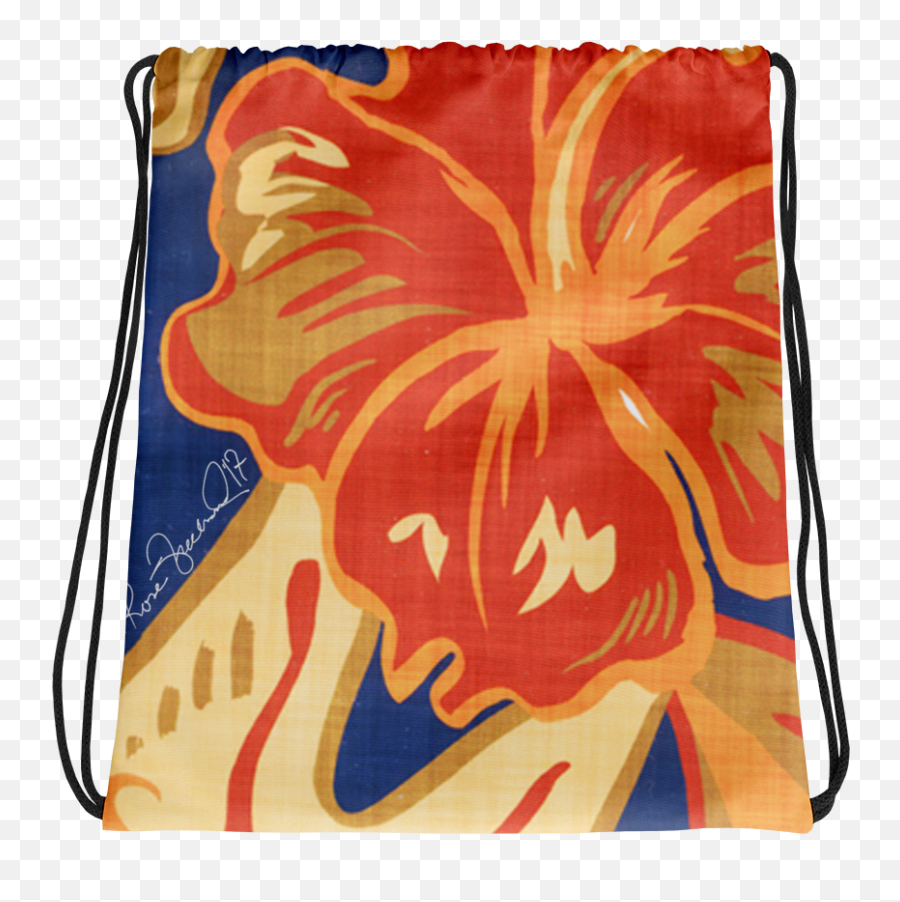 Hawaiian Vintage Tropical Drawstring Bag Emoji,Purple Emoji Backpack
