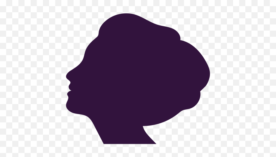Face Left Facing Lady Silhouette - Transparent Png U0026 Svg Hair Design Emoji,Girl Wink Emoji