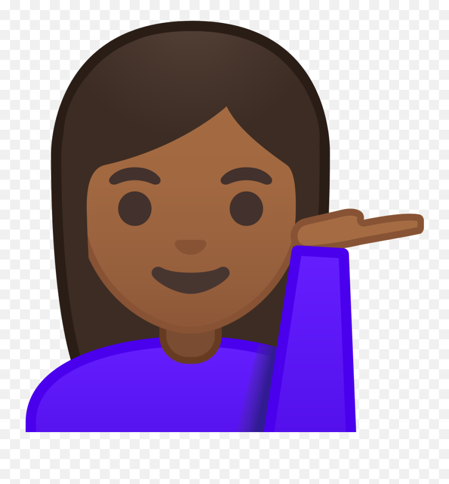 Tipping Hand Medium Dark Skin Tone Icon - Girl Tipping Hand Transparent Emoji,Girl Hand Emoji