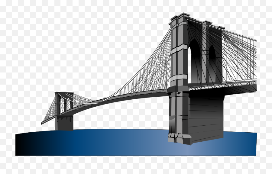 Caution Bridge Clipart Vector Clip Art Free - Brooklyn Bridge Png Emoji,Caution Emoji