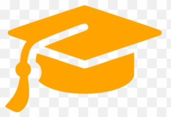 Orange Graduation Cap Icon - Transparent Background Graduation Cap Icon Emoji,Graduation Emoticon