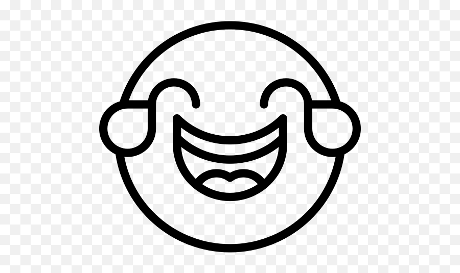 Laughing Emoji Png Icon - Smile Emoji Black And White,Laughing Emoji Png
