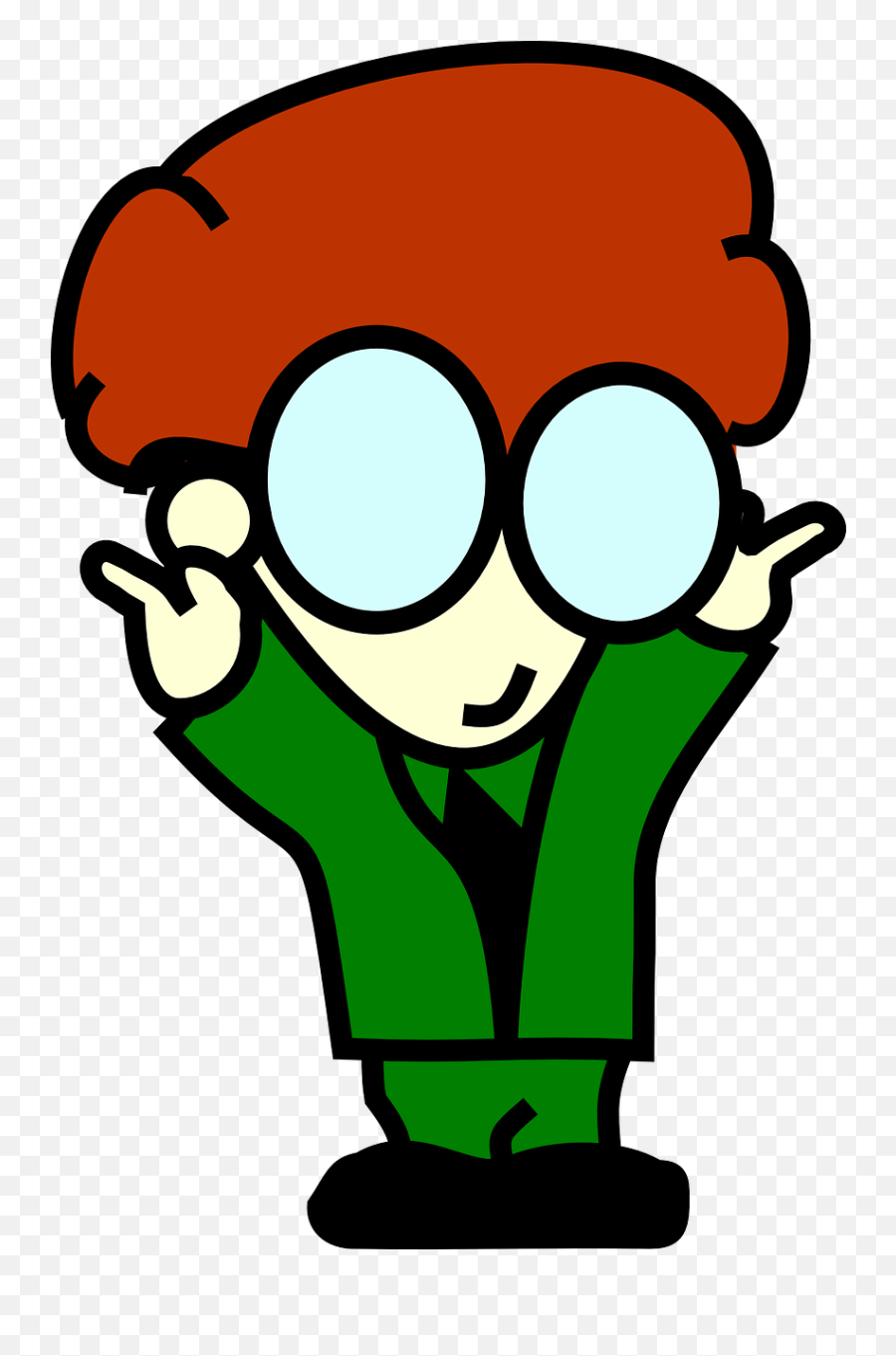 Nerd Cartoon Geek Character Glasses - Nerd Clip Art Emoji,Side Eye Emoticon