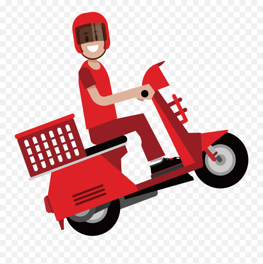 Motorcycle Motorbike Scooter Bike - Motor Delivery Png Emoji,Motorbike Emoji