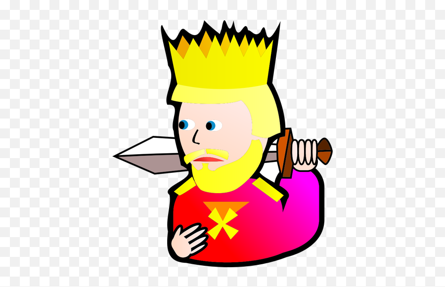 King Of Hearts Cartoon Vector Image - King Of Hearts Emoji,Heart Emoji Crown