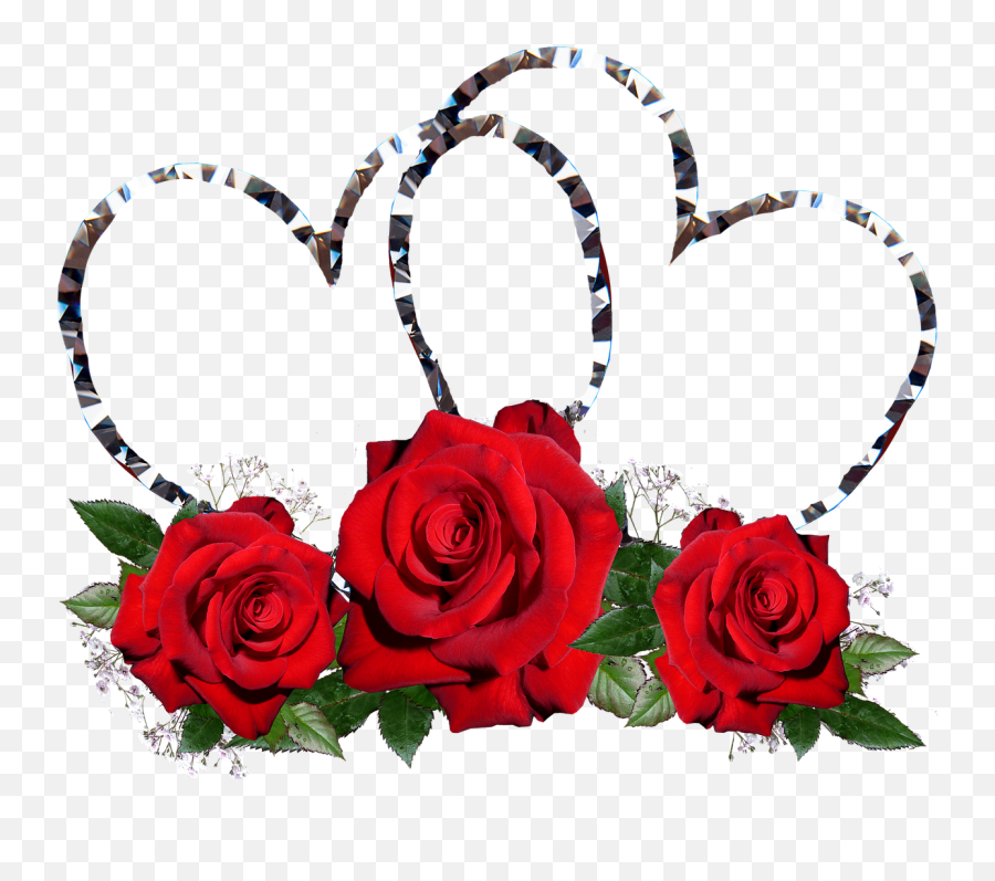 Red Roses Hearts Valentine Romance Free - Motherhood Day Inspirational Message Emoji,Emoji With Three Hearts