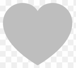 White Heart Icon Png - Grey Emoji