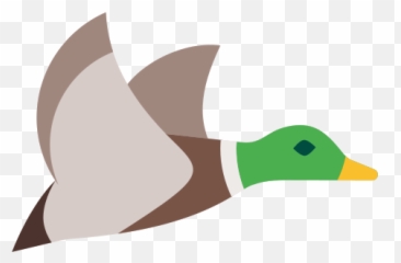 Flying Duck Icon - Mallard Emoji