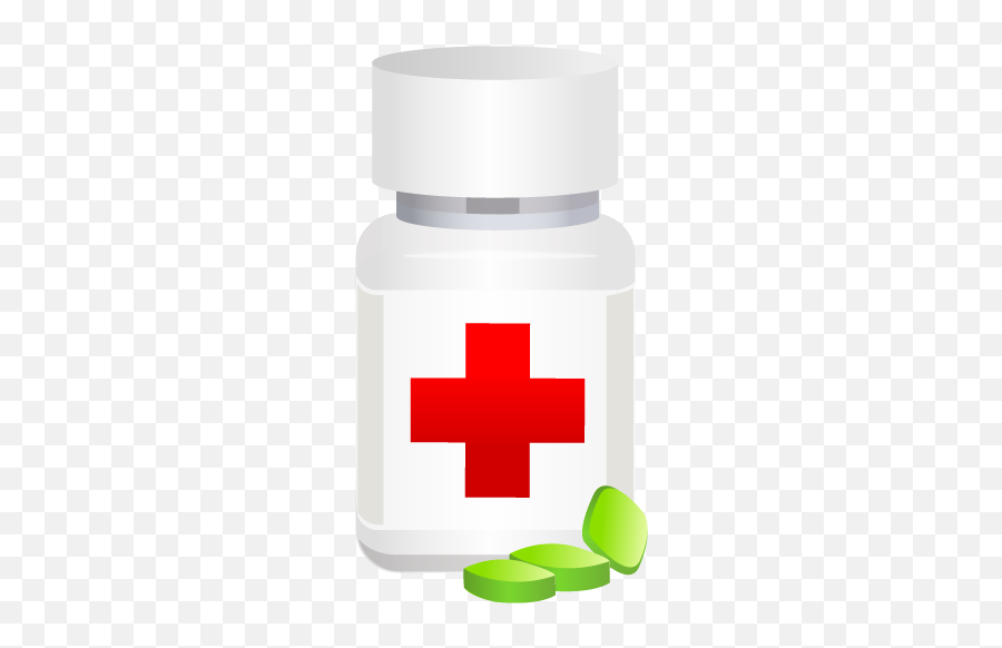Medical Pills Pot Icon - Medicine Bottle With Red Cross Emoji,Pills Emoji