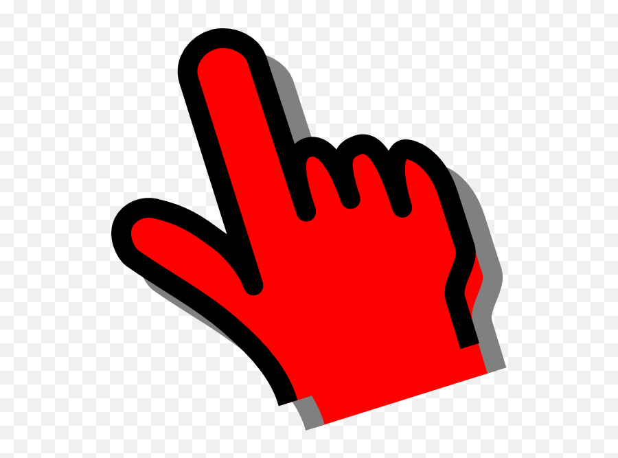 Red Hand Clip Art At Clkercom - Vector Clip Art Online Red Pointer Icon Png Emoji,Hand Pointing Up Emoji