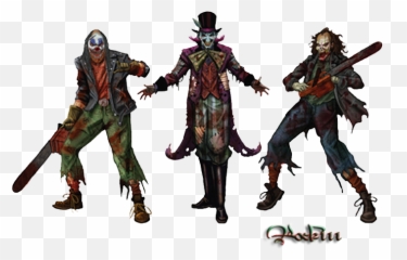 Killer Clowns PSD Official PSDs - Hhn Horror Night Concept Art Hollywood Emoji