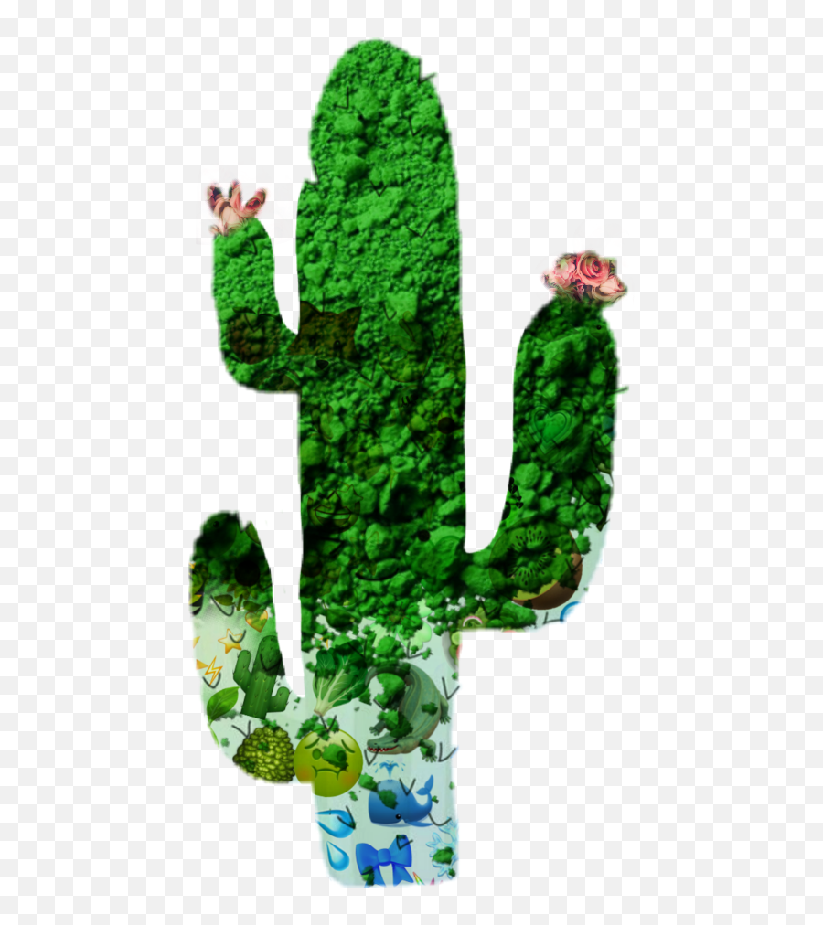 Cactus Emoji Emojisticker Poudre Vert Bleu - Prickly Pear,Cactus Emoji
