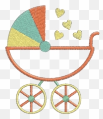 Myembroids Freebies Collection - Carrinho De Bebê Bordado Emoji,Rod Of Asclepius Emoji