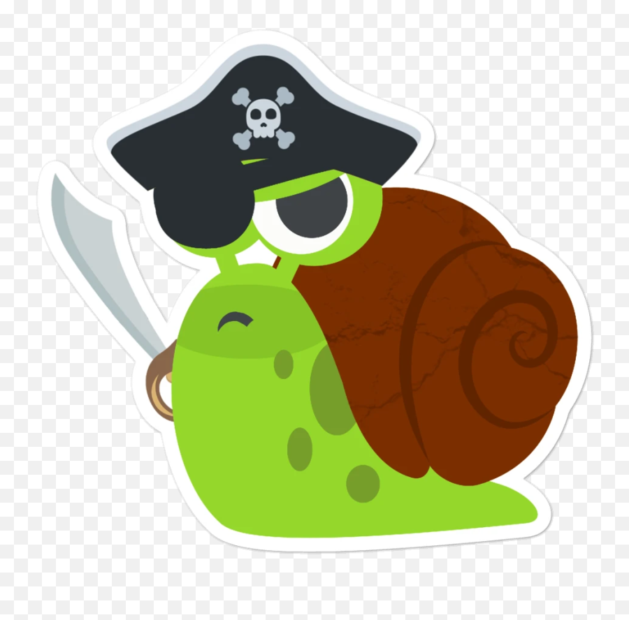 Pirate Snaily - Fictional Character Emoji,Snail Emoji