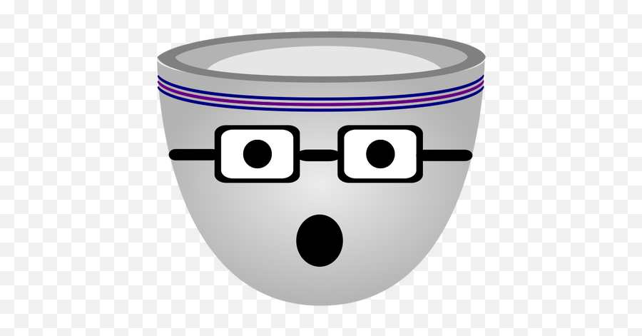 Vector Image Of Scared Nerdy Face Cup - Circle Emoji,Nerdy Emoticon