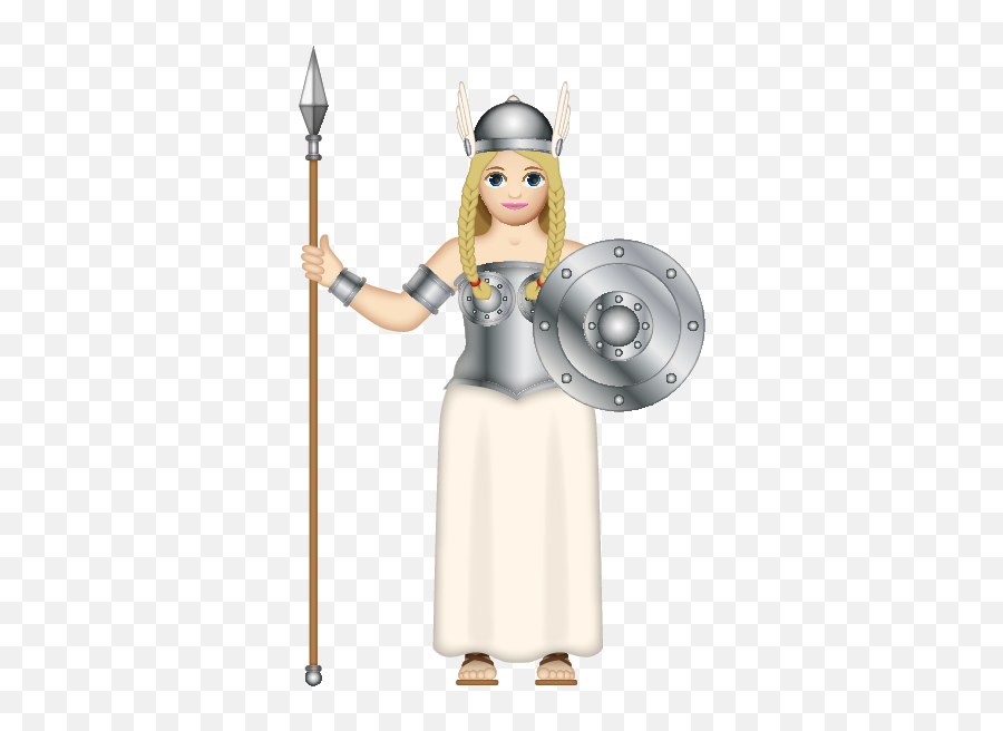 Woman Viking - Cartoon Emoji,Spear Emoji