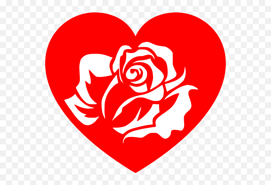 Heart With White Rose - Heart And Rose Clipart Emoji,Love Emoji