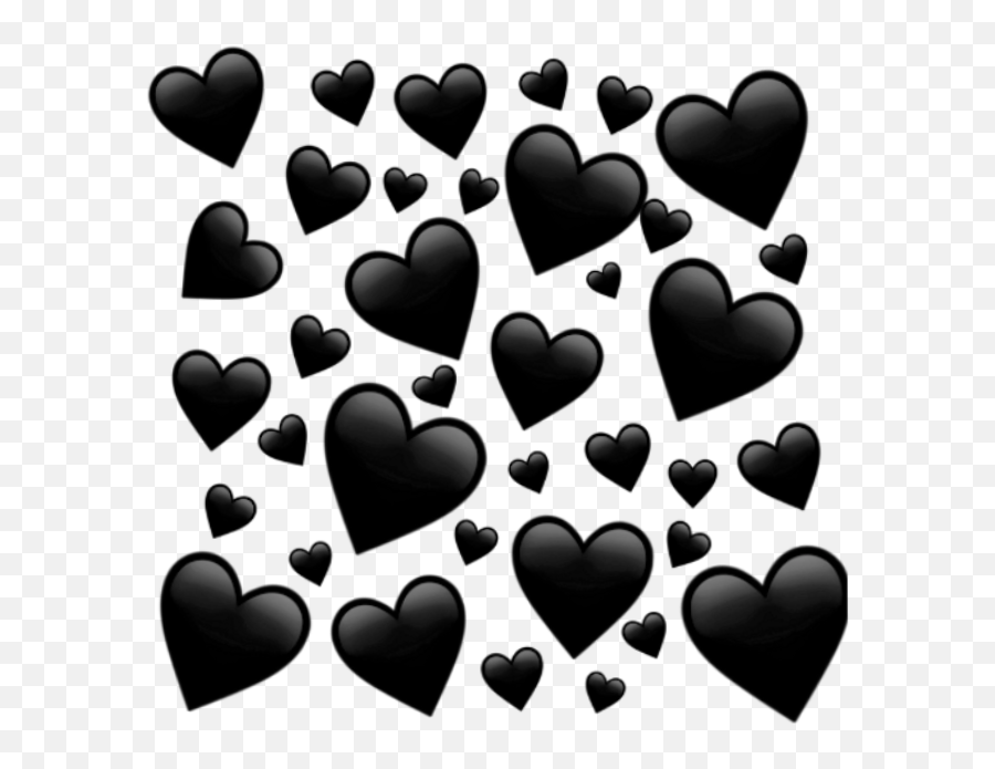 My Black Hearts Edit Black Blackheart - Black Emoji Background Transparent,Goth Emojis