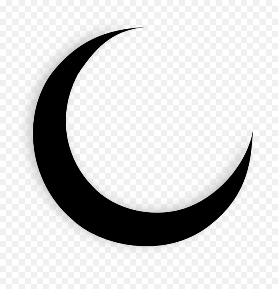 Download Crescent Moon Emoji Png - Outline Crescent Moon,Crescent Moon Emoji