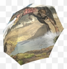 Interestprint Stylish Dinosaur Foldable - Umbrella Emoji