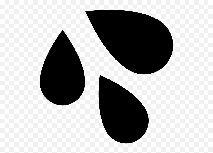 Emojione Bw 1f4a6 - White Sweat Drops Emoji,Emoji With Sweat