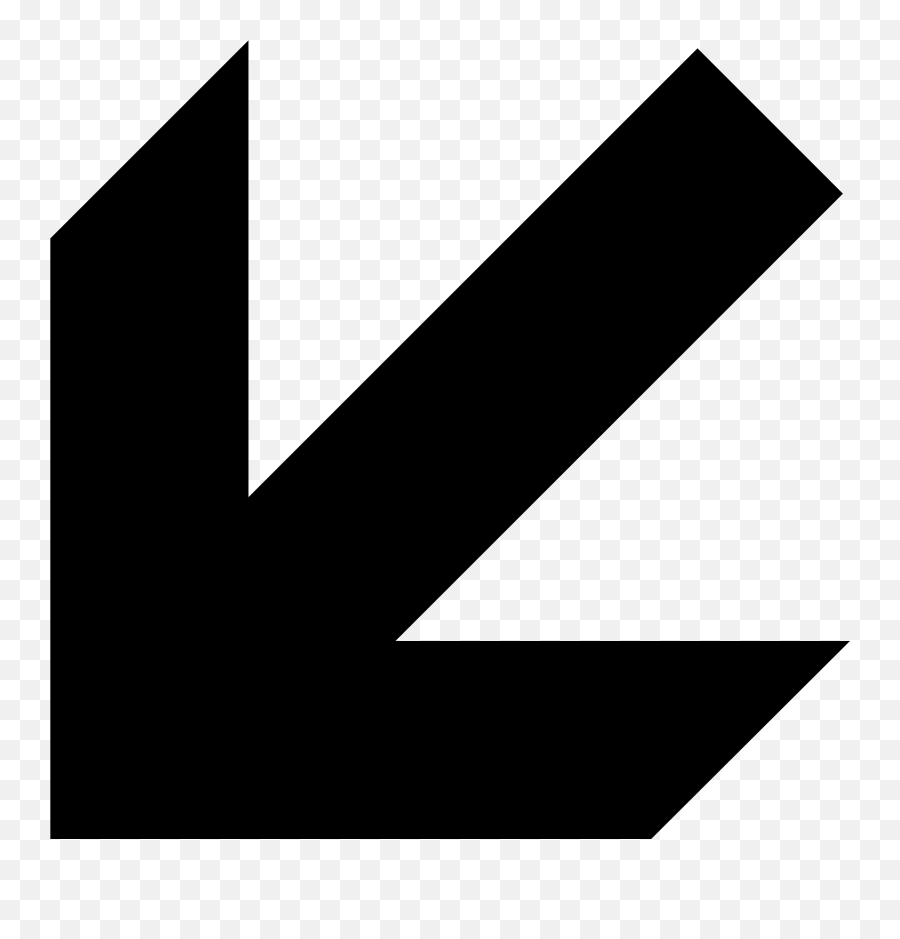 Bold Arrow Down Left Transparent Png - Arrow Pointing South West Emoji,Left Arrow Emoji