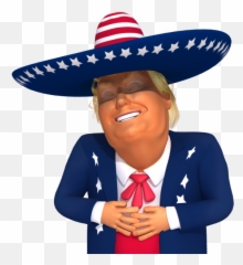 Big Laugh Mexican Trump 3d Caricature - Donald Doing The Floss Emoji