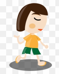 Walking Gesture Hand Action Girl - Running Clip Art Emoji