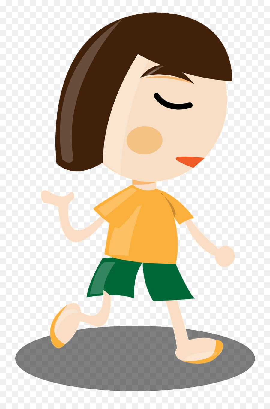 Walking Gesture Hand Action Girl - Girl Running Clip Art Emoji,Hand Signal Emoji Meanings