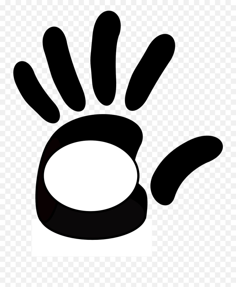 Hand Print Artistic Childish Right Left - Right Hand Palm Print Emoji,Little Black Cross Emoji