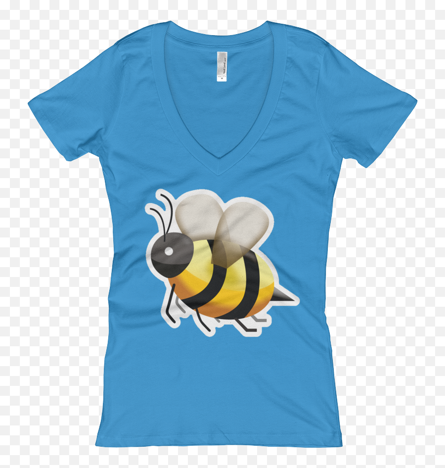 Download Womens Emoji V Neck - Honeybee,Women's Emoji Shirt