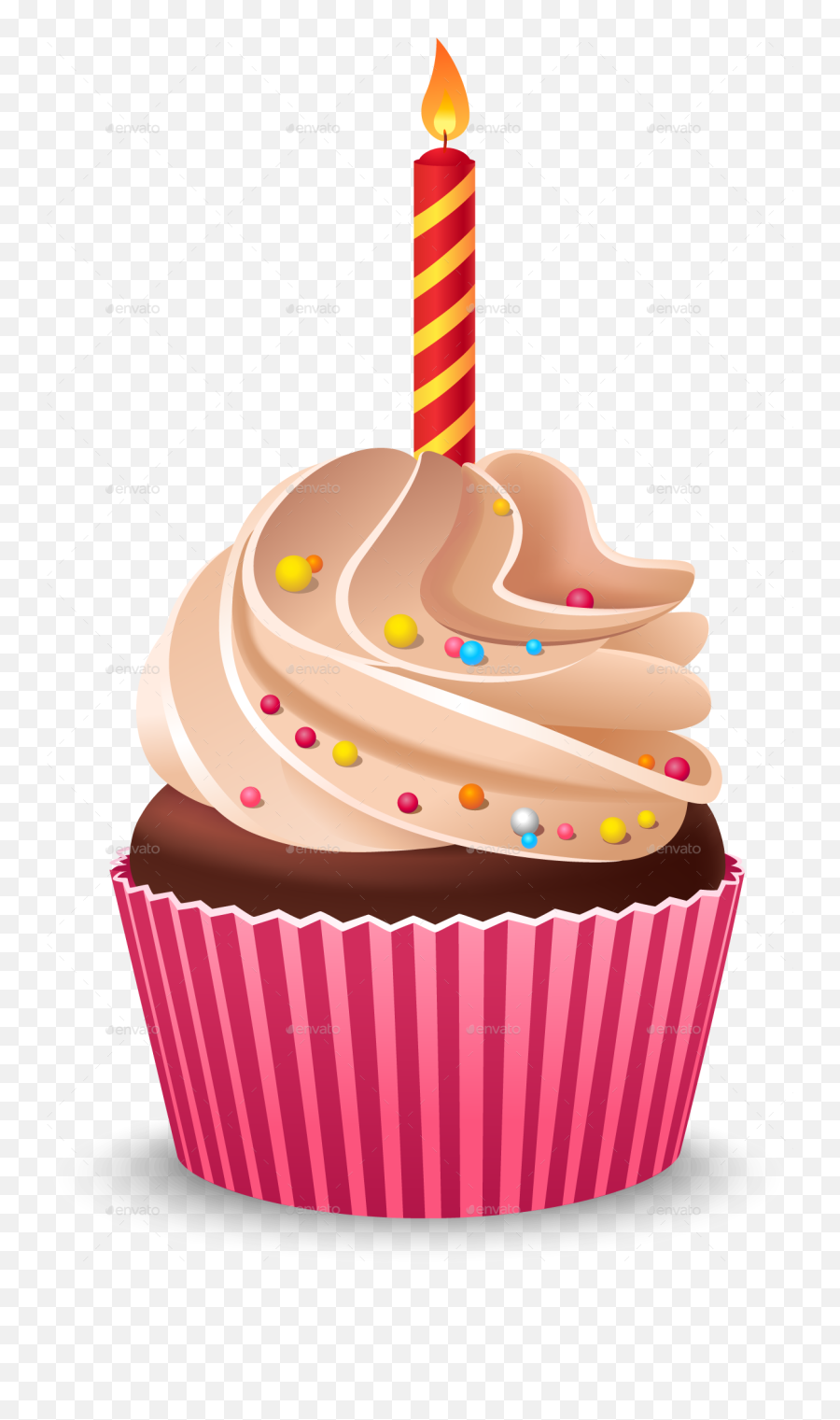 Cupcake Birthday Cake Cream Muffin - Birthday Cupcake Clipart Transparent Background Emoji,Muffin Emoji