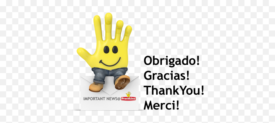 Obrigado - Practiline Manitos De Muchas Gracias Emoji,Thank You Emoticon
