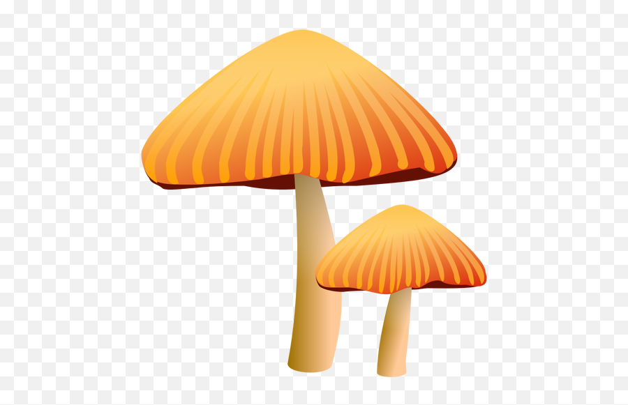 Orange Mushrooms Vector Drawing - Mushroom Clip Art Emoji,Mushroom Cloud Emoji
