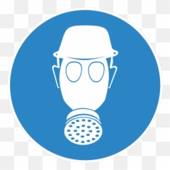 Gas Mask And Head Protection Sign Sticker - Safety Gas Mask Icon Emoji,Gas Mask Emoji